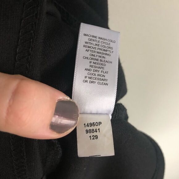 Spense Cowl Neck Sleeveless Dress Black Size 10P - Picture 6 of 6